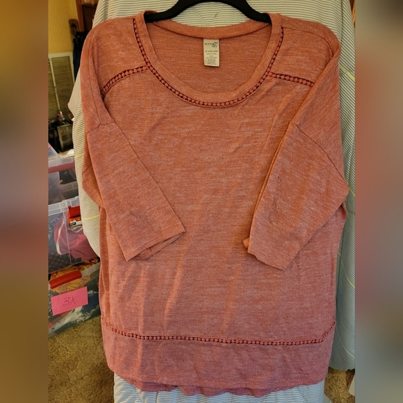 Terra & Sky 1X (16W-18W) Sweater 3/4 Sleeve - Picture 1 of 6